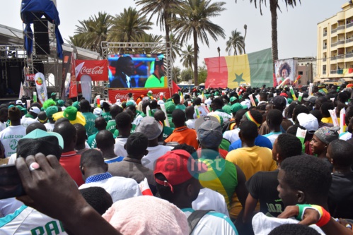 Photos : l'ambiance chez les supporters sénégalais à la Place de l'Obélisque