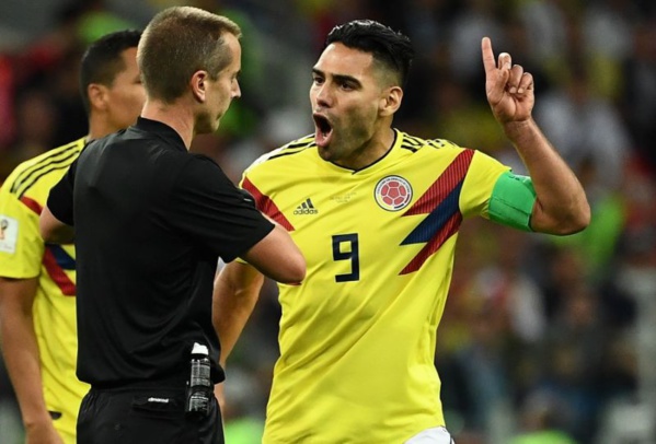 Colombie-Angleterre: Falcao dézingue l'arbitre, qu'il qualifie de "honte"