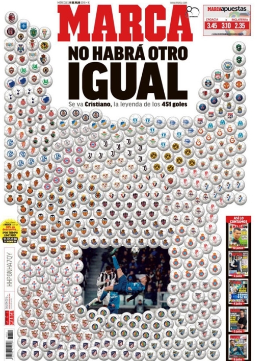 La superbe Une de Marca après le départ de Ronaldo