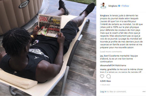 Kara Mbodj dément "ses" propos tenus dans le journal "Stades"