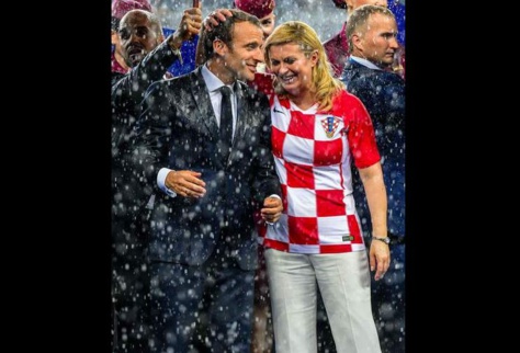 Photos: Emmanuel Macron et la présidente croate Kolinda Grabar-Kitarovic, comme dans un conte de fées