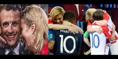 Les câlins de la présidente Croate, Kolinda Kitarović à Macron, Mbappé, Modric et Cie jugés extrêmes et excessifs