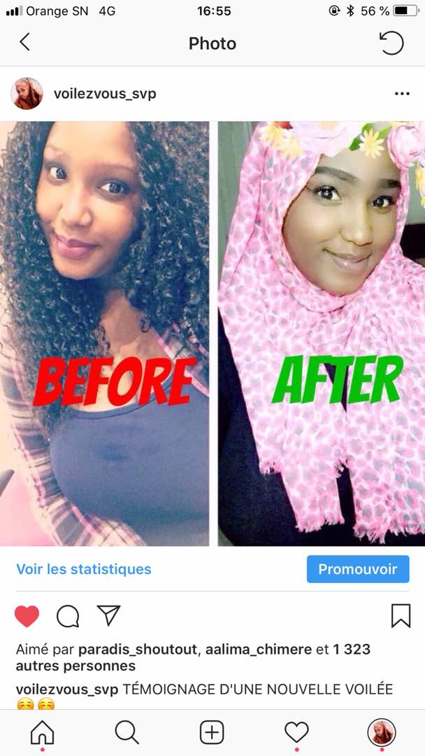 Photos : Avant et après avoir porté le Hijab, regardez les photos de ces filles sur Snapchat