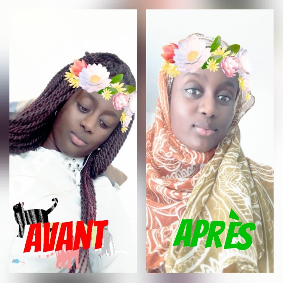 Photos : Avant et après avoir porté le Hijab, regardez les photos de ces filles sur Snapchat