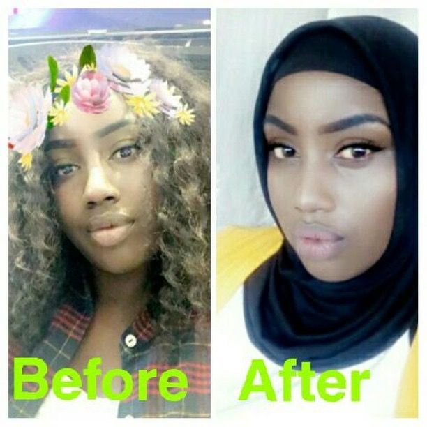 Photos : Avant et après avoir porté le Hijab, regardez les photos de ces filles sur Snapchat