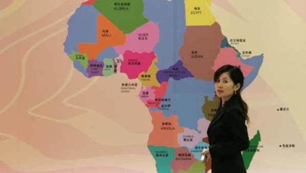 Carte de l'Afrique présentée aux hommes d'affaires chinois lors d'un séminaire de la Banque africaine de développement à Shanghai, le 14 mai 2007. (Photo d'illustration)