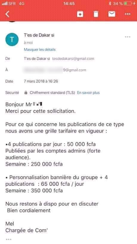 Scandale T’es de Dakar si… : Face cachée d’un marché virtuel et lumière sur un juteux business du « Sandaga du web » Scandale T’es de Dakar si… : Face cachée d’un marché virtuel et lumière sur un juteux business du « Sandaga du web »