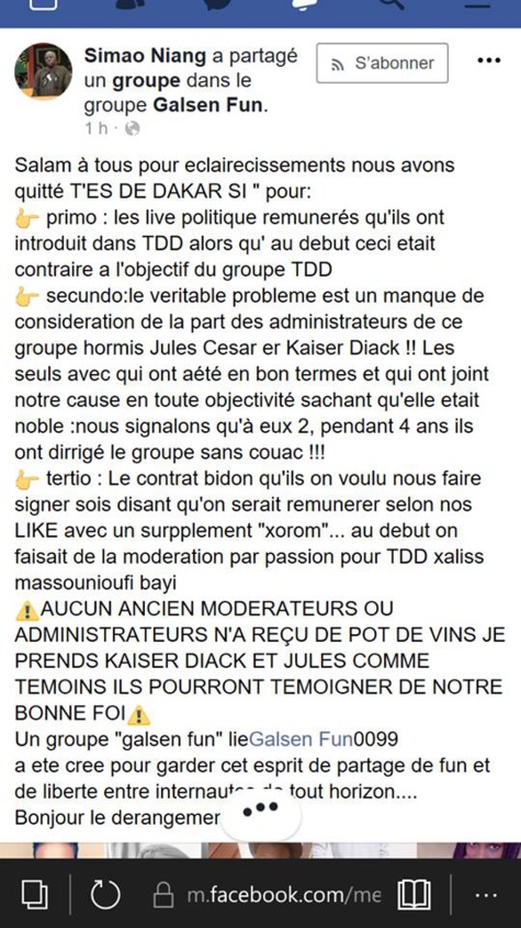 Scandale T’es de Dakar si… : Face cachée d’un marché virtuel et lumière sur un juteux business du « Sandaga du web » Scandale T’es de Dakar si… : Face cachée d’un marché virtuel et lumière sur un juteux business du « Sandaga du web »