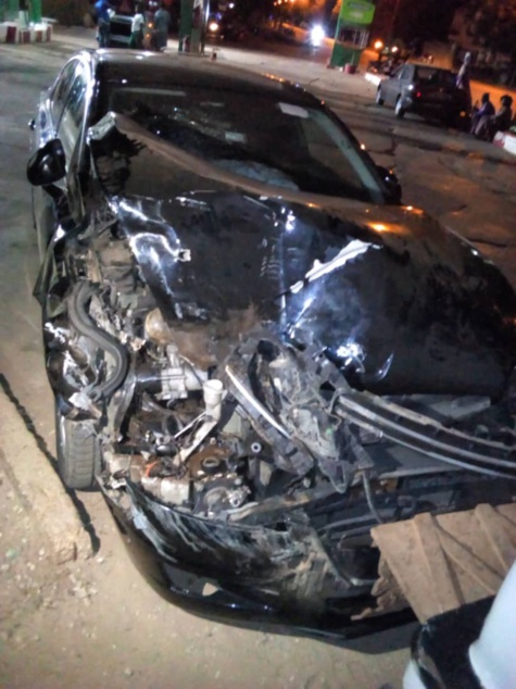 ​Photos : L’impressionnant accident de la Peugeot 508 d’Abdoulaye Wilane