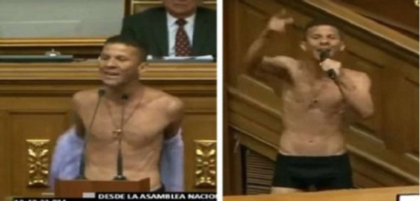 Venezuela: un député se déshabille en prononçant un discours à l’Assemblée nationale