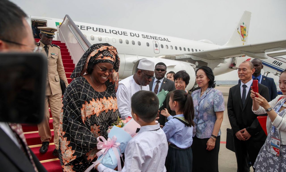 Les images de l'arrivée de Macky Sall en Chine