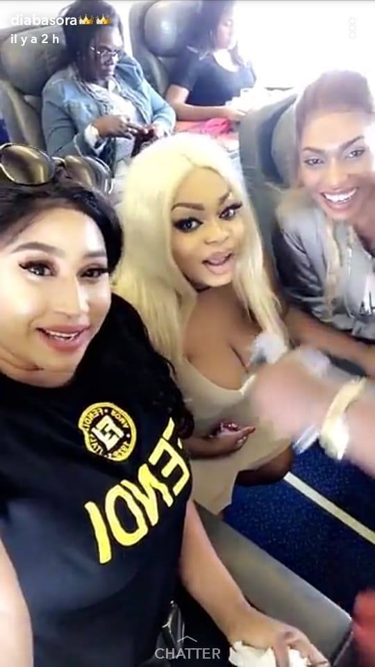 Arrivée Eudoxie Yao et Diaba Sora Arrivée Eudoxie Yao et Diaba Sora