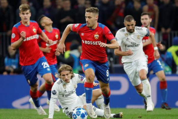 Le Real Madrid battu par le CSKA Moscou, la Roma corrige Plzen
