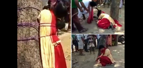 Inde : Une musulmane attachée à un arbre et fouettée pour avoir tenté de fuguer avec son petit ami (vidéo)