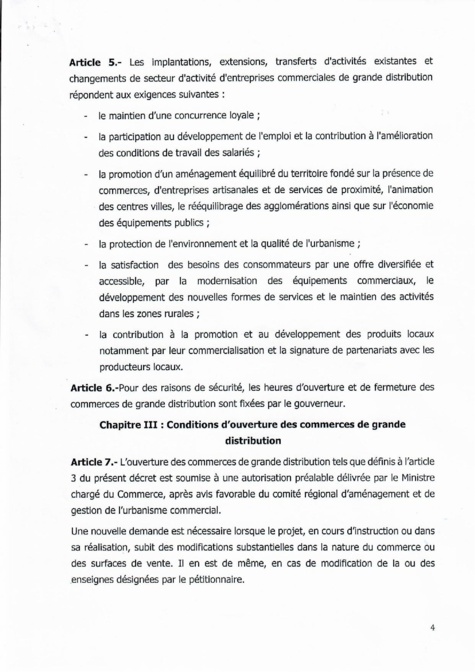  Décret 2018 1888 réglementant les commerces de grande distribution au Sénégal (document)