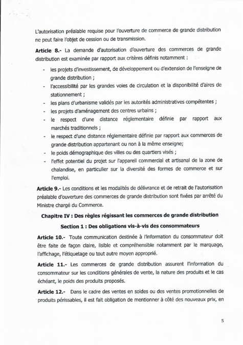 Décret 2018 1888 réglementant les commerces de grande distribution au Sénégal (document) Décret 2018 1888 réglementant les commerces de grande distribution au Sénégal (document)