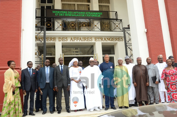 Photos : Séance de travail entre Me Sidiki Kaba et son homologue nigerian, Geoffrey Onyeama
