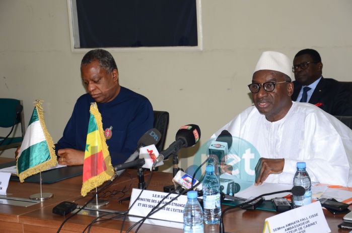 Photos : Séance de travail entre Me Sidiki Kaba et son homologue nigerian, Geoffrey Onyeama