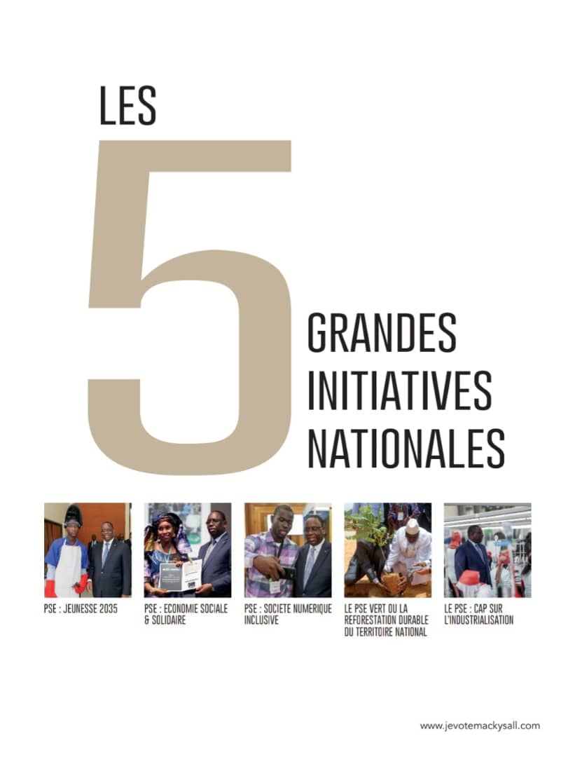 Voici le programme de Macky Sall ( Téléchargeable )