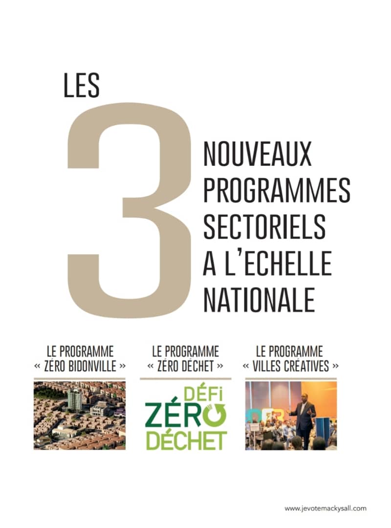 Voici le programme de Macky Sall ( Téléchargeable )