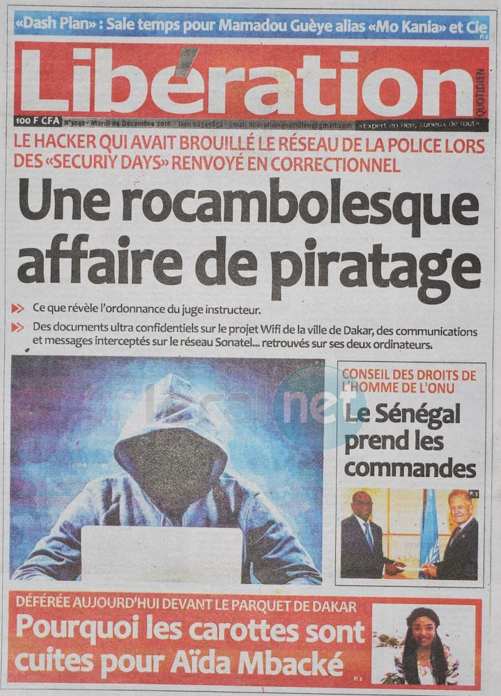 Voici les UNES des journaux du mardi 04 Décembre 2018 www.leral.net