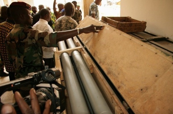 [PHOTOS] ARMES LOURDES DE (LAURENT GBAGBO) SAISIES A LA RÉSIDENCE FELIX HOUPHOUET BOIGNY DE YAMOUSSOUKRO