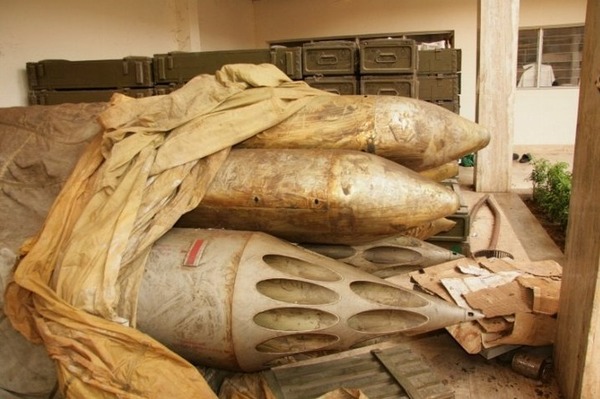 [PHOTOS] ARMES LOURDES DE (LAURENT GBAGBO) SAISIES A LA RÉSIDENCE FELIX HOUPHOUET BOIGNY DE YAMOUSSOUKRO
