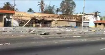 Vidéo amateur d'une grande artère d'Abidjan sud, après les pillages