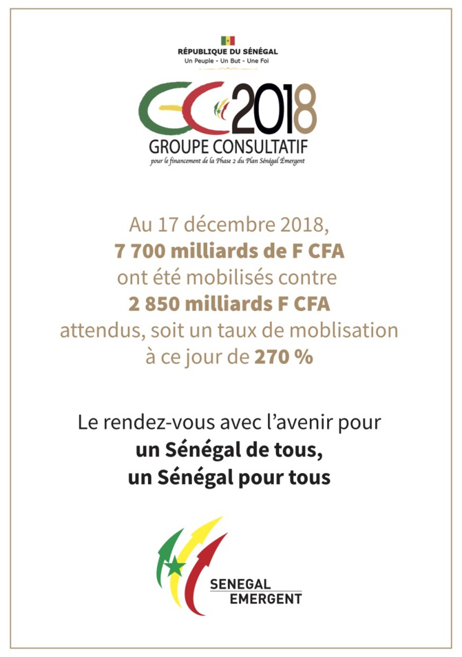 La Communauté économique internationale investit Macky Sall