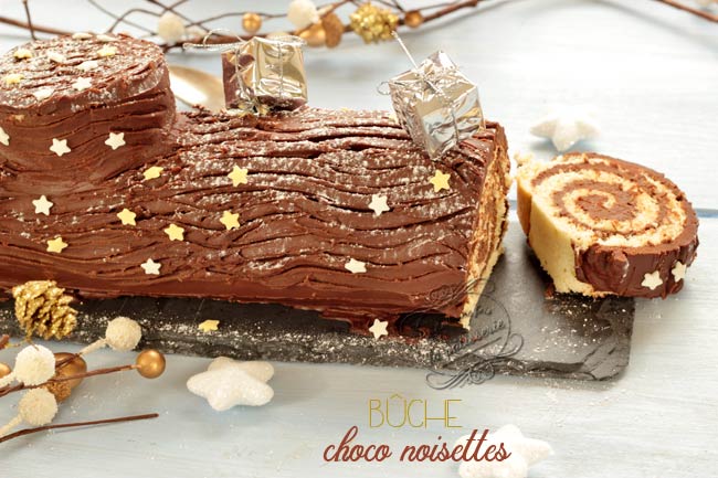 Bûche de Noel au chocolat : former la bûche
