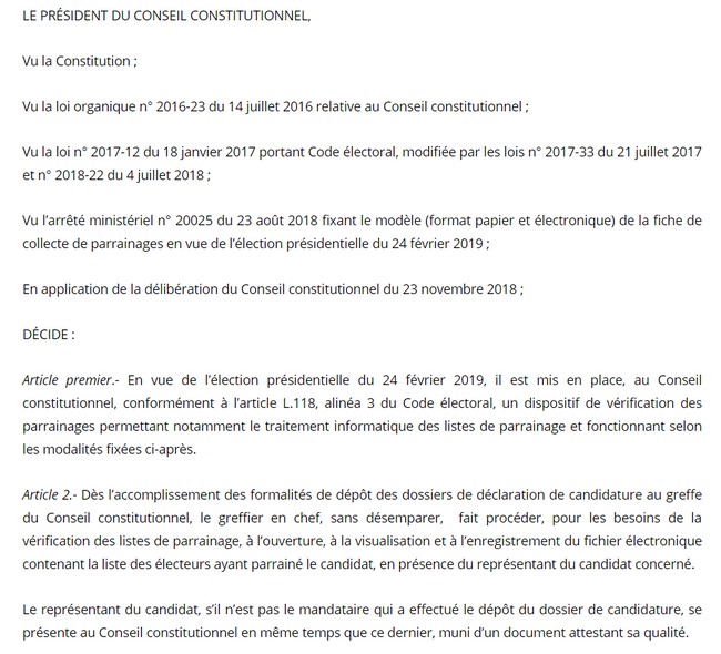 Vérification de parrainage : voici comment procède le Conseil constitutionnel Vérification de parrainage : voici comment procède le Conseil constitutionnel