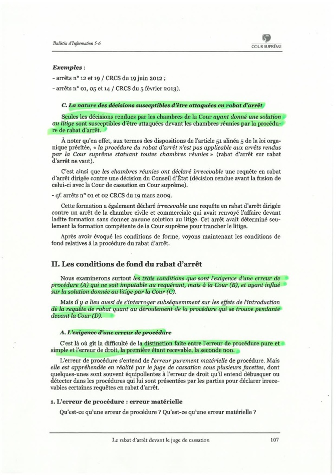 La Cour suprême confirme que le rabat d’arrêt est suspensif  (par Seybani Sougou)