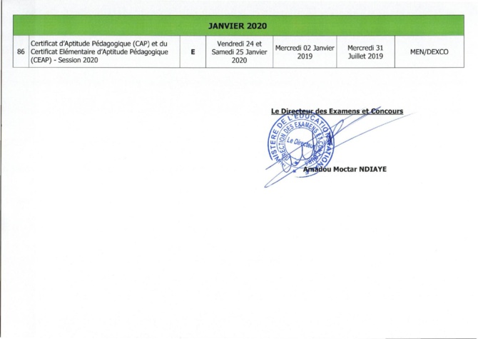 Education Nationale: Calendrier Général des Concours et Examens 2019