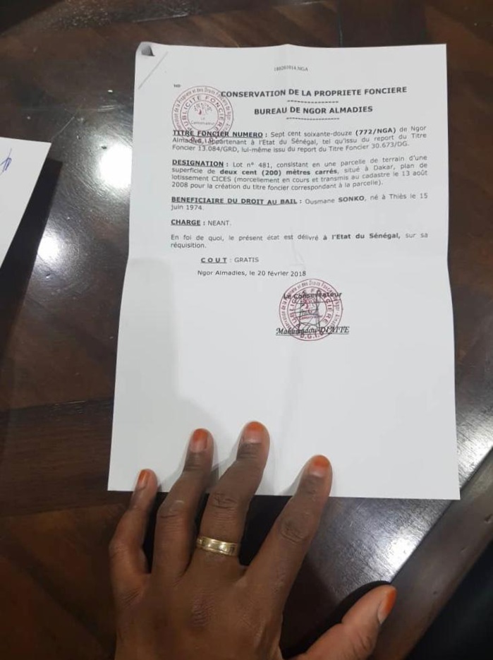 Les droits réels de l'immeuble de Ousmane Sonko évalués à 300 millions FCFA (documents) Les droits réels de l'immeuble de Ousmane Sonko évalués à 300 millions FCFA (documents)