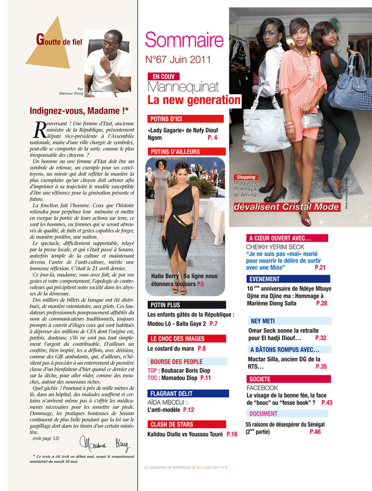 Photo : Voici le sommaire du magazine Icône de juin