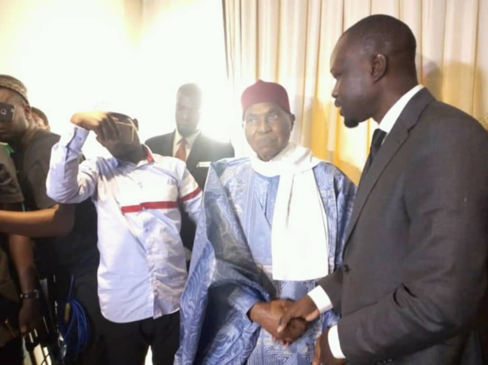 Les premières images de la rencontre Wade et Sonko