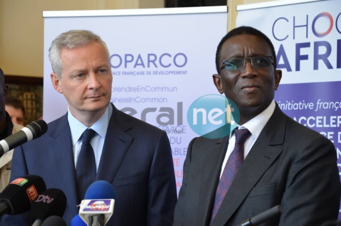 PHOTOS - Lancement du programme "Choose Africa", par Bruno Le Maire et Amadou Bâ, ministre de l'Economie et des Finances de la France et du Sénégal