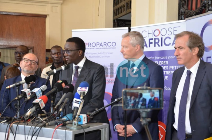 PHOTOS - Lancement du programme "Choose Africa", par Bruno Le Maire et Amadou Bâ, ministre de l'Economie et des Finances de la France et du Sénégal