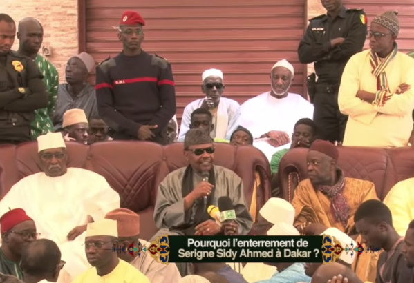 Serigne Pape Malick Sy révèle pourquoi Serigne Ahmed Sy a été inhumé à Yoff (vidéo)