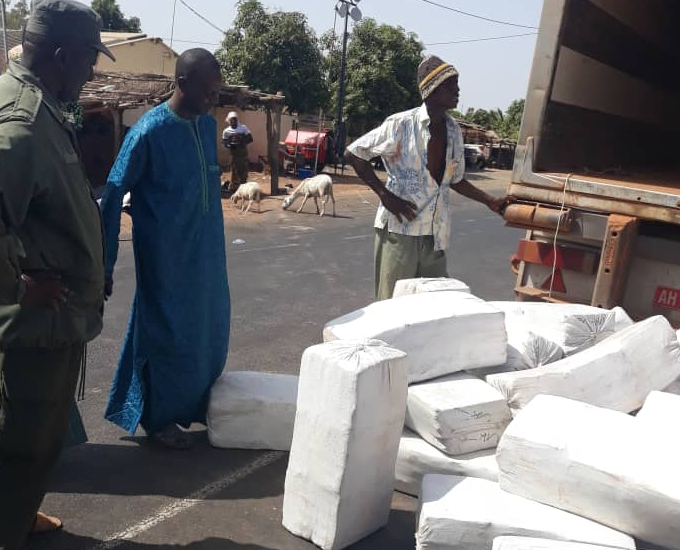 Gouloumbou : Près d’une tonne de chanvre indien saisie par la Douane (images) Gouloumbou : Près d’une tonne de chanvre indien saisie par la Douane (images)