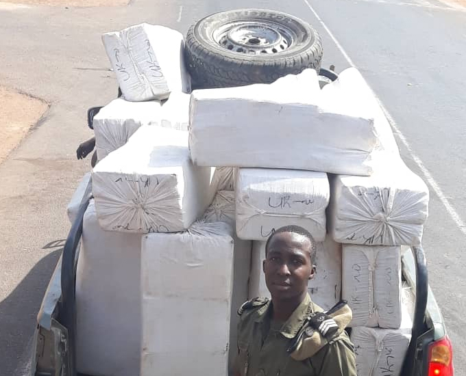 Gouloumbou : Près d’une tonne de chanvre indien saisie par la Douane (images) Gouloumbou : Près d’une tonne de chanvre indien saisie par la Douane (images)