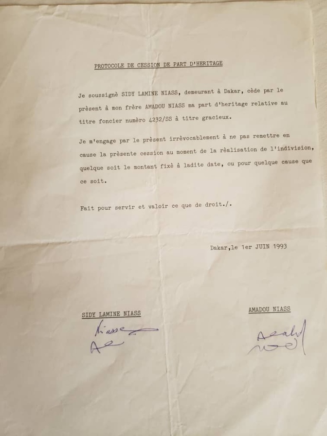 Affaire de la maison de Kaolack : Ahmed Khalifa Niasse donne les preuves de la cession des parts de Sidy Lamine Niass en sa faveur