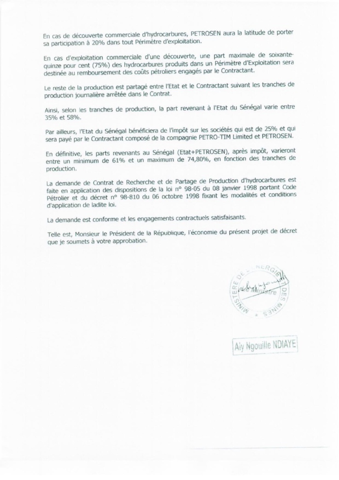 Décret Cayar Offshore et Décret Saint-Louis Offshore signés par Macky Sall (Document)