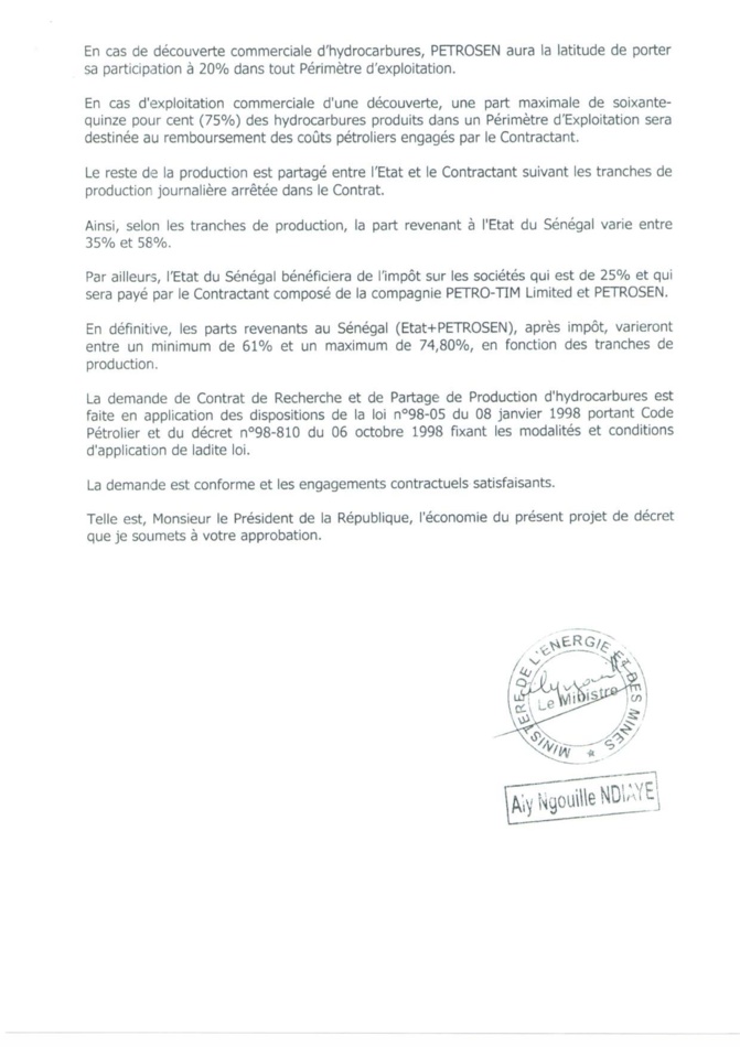 Décret Cayar Offshore et Décret Saint-Louis Offshore signés par Macky Sall (Document)