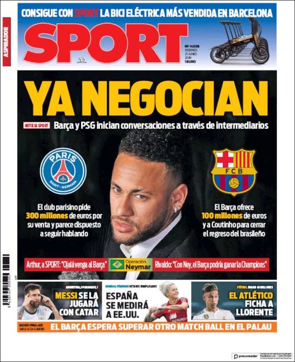 Le FC Barcelone offre 100 M€ + Coutinho au PSG pour Neymar !