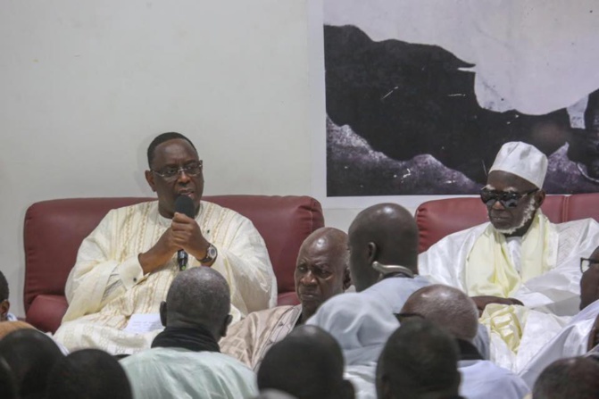 Touba- Macky Sall à Serigne Mountakha Mbacké : « Vous m’aviez confié à Serigne Touba. J’ai réussi à gagner sans bruit ni trompette les élections de février 2019 » Touba- Macky Sall à Serigne Mountakha Mbacké : « Vous m’aviez confié à Serigne Touba. J’ai réussi à gagner sans bruit ni trompette les élections de février 2019 »