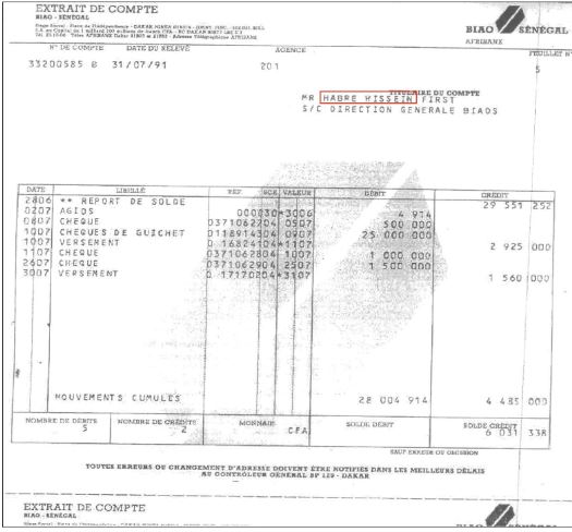 DOCUMENTS EXCLUSIFS: Qui a raison entre Mimi, Madiambal Diagne et Abdoul Mbaye qui évoquait «un compte» avec « 250 millions de FCfa» ?