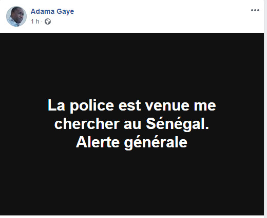 Voici les publications du journaliste d'Adama Gaye avant son arrestation ce lundi matin par la Dic