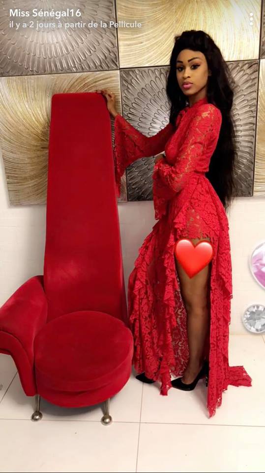 PHOTOS - Miss Sénégal déborde avec sa robe rouge trop s*xy et sans soutien gorge