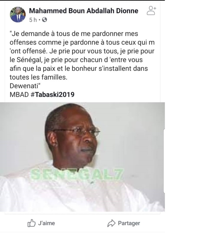 Fake News: Mahammad Dionne n’a pas posté de message de Tabaski sur Facebook